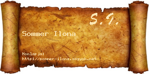 Sommer Ilona névjegykártya